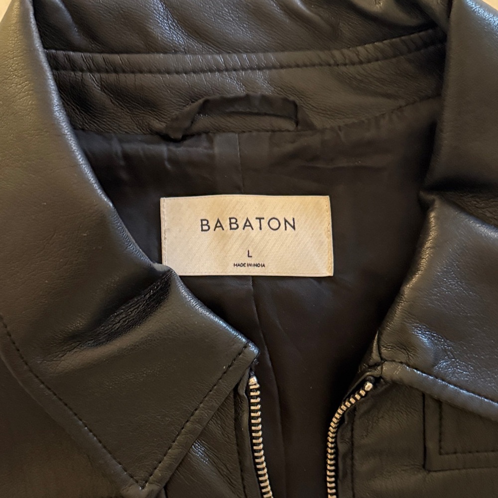 Aritzia Babaton Leather Bomber - Picture 2 of 6